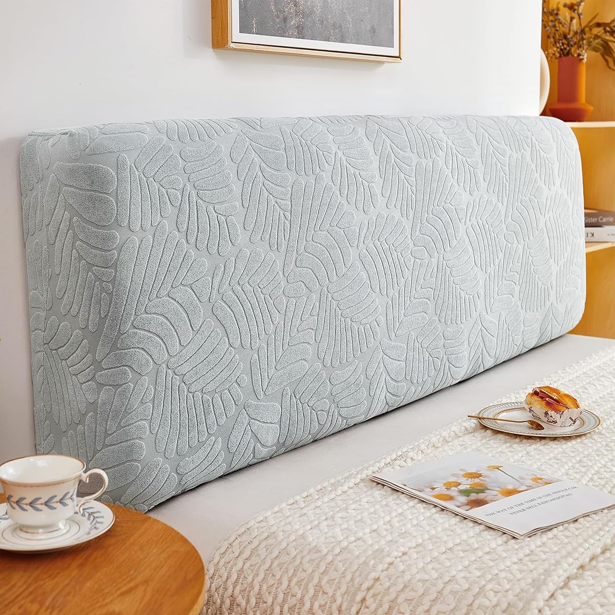 HASTHIP Bed Headboard Cover for Double Bed, All-Inclusive Soft Bedhead Dust-Proof Cover for Your Leather/Cloth/Wooden Bedside, Stretchy Polyester Machine Washable, Elastic Fit 67-75 HASTHIP Bed Headboard Cover for Double Bed, All-Inclusive Soft Bedhead Dust-Proof Cover for Your Leather/Cloth/Wooden Bedside, Stretchy Polyester Machine Washable, Elastic Fit 67-75